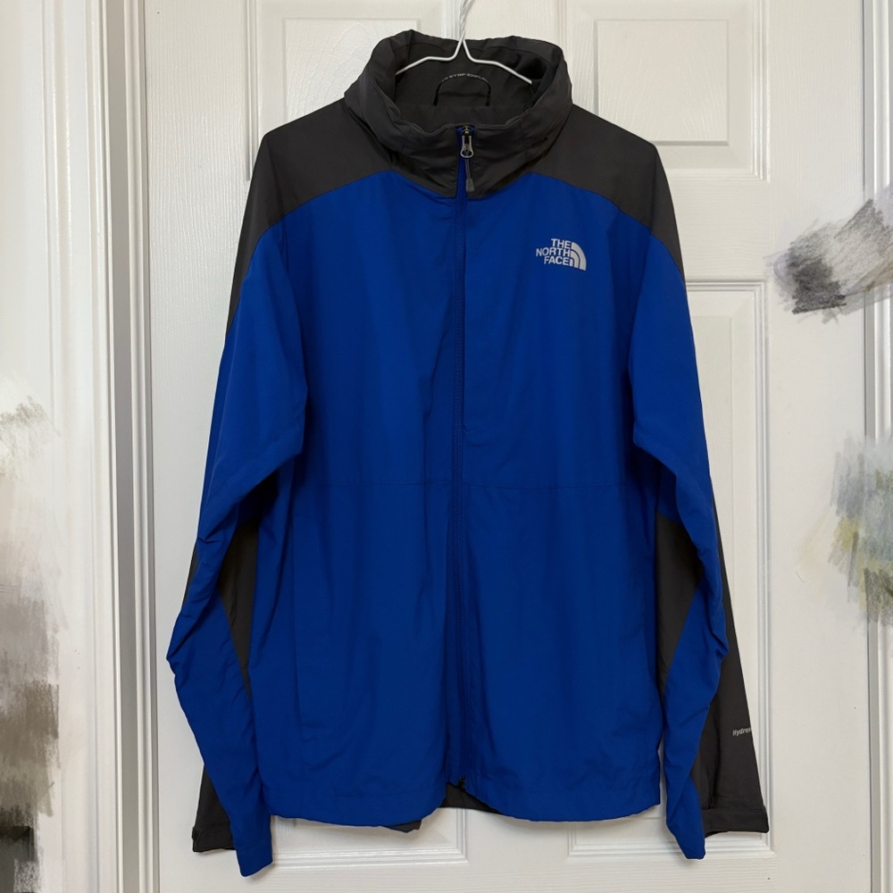 The North Face Men’s Hydrenaline Windbreaker Jacket Size M Blue and Grey